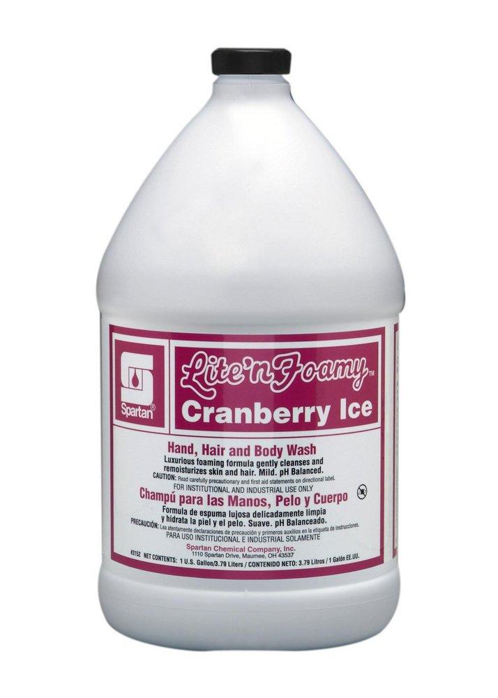 Spartan Chemical Lite'n Foamy Cranberry Ice - 1 Gallon Foam Hand, Hair & Body Wash