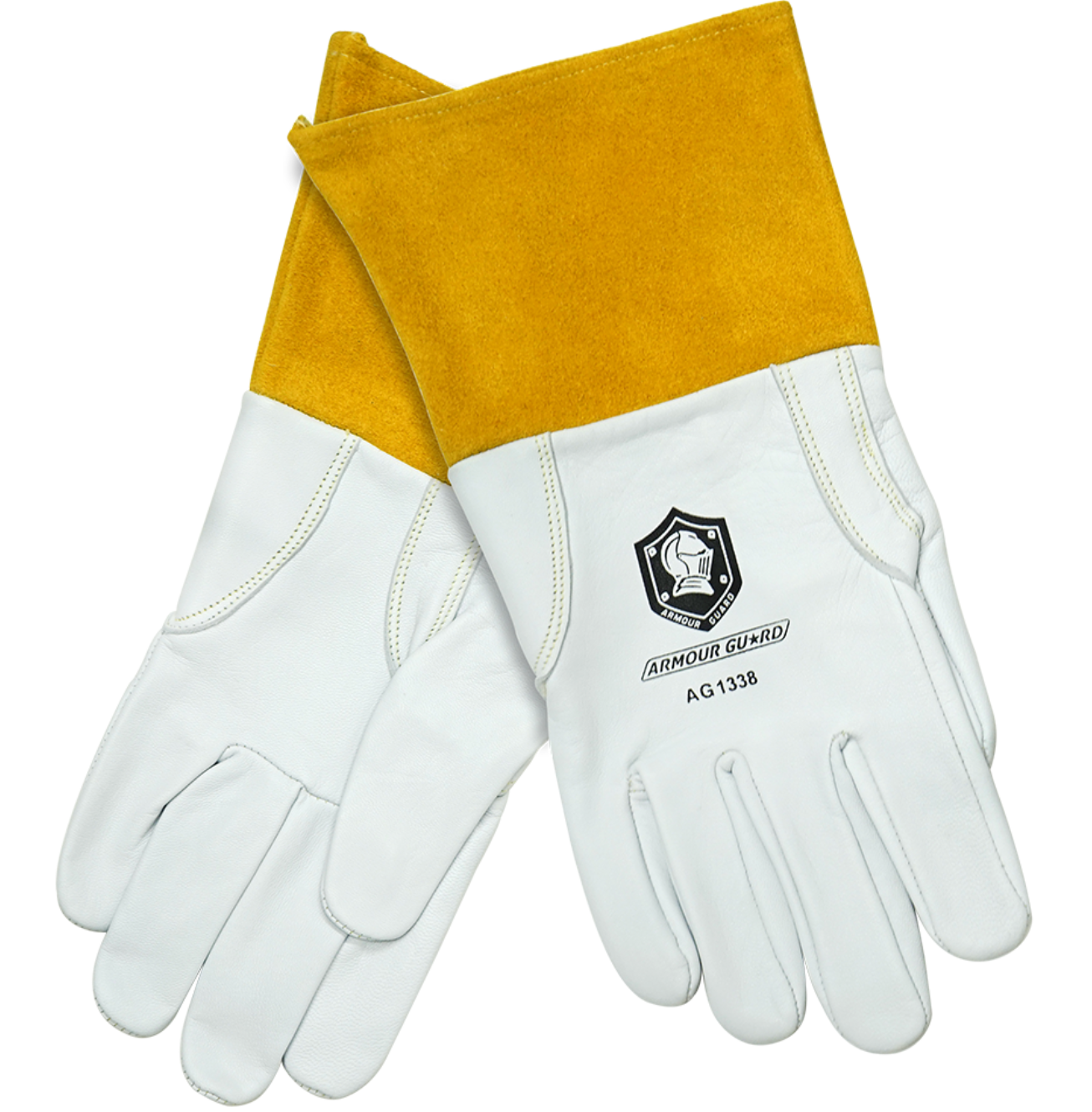 Armour Guard Premium Goatskin TIG Welding Gloves - Yellow/White