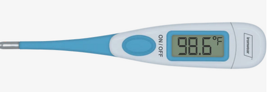 Waterproof Flexible Tip Digital Thermometer w/ Sheath - Light Blue